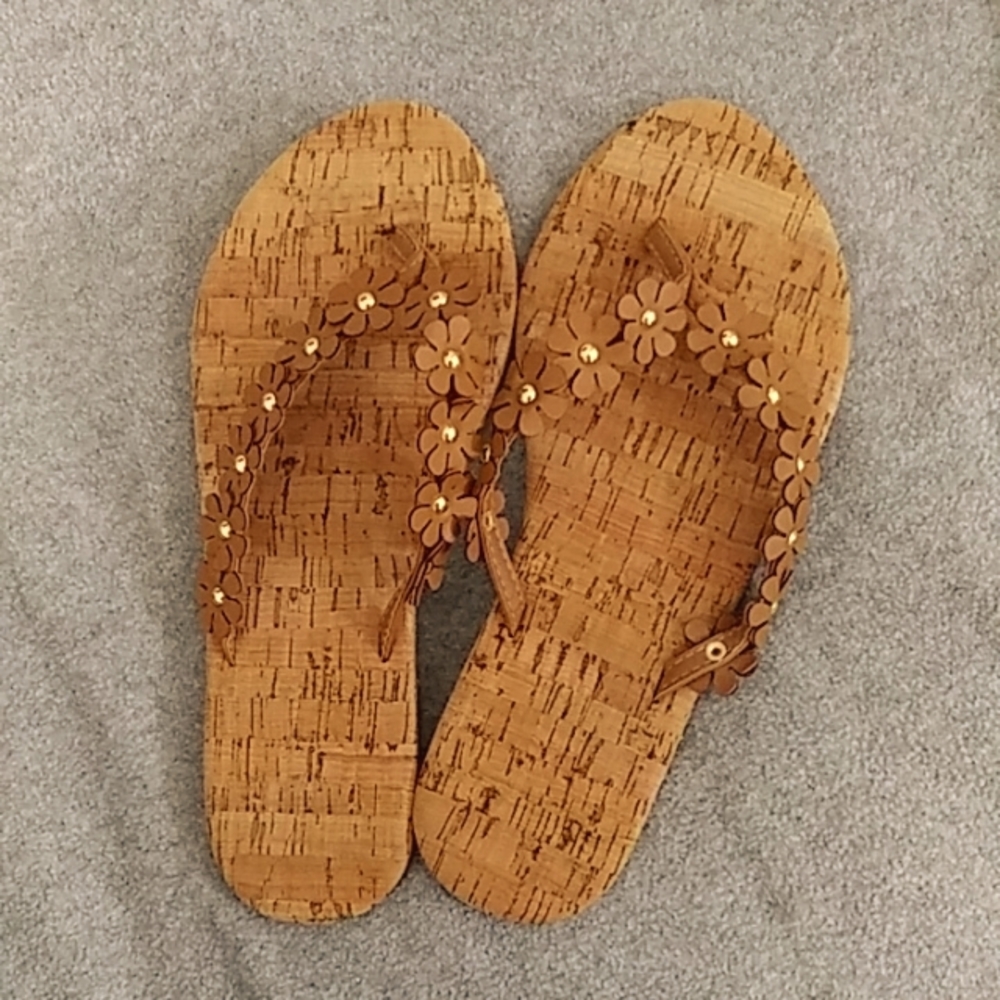 Size 9 Sandals, Never Worn Lightweight Cork Sandals